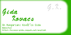 gida kovacs business card